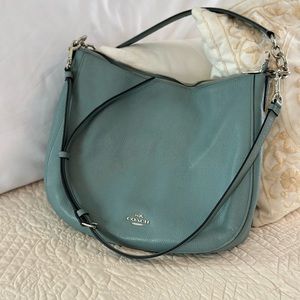 Coach pebbled leather hobo crossbody purse